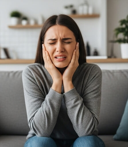 Women image in tooth pain - Emergency dentist Potters Bar